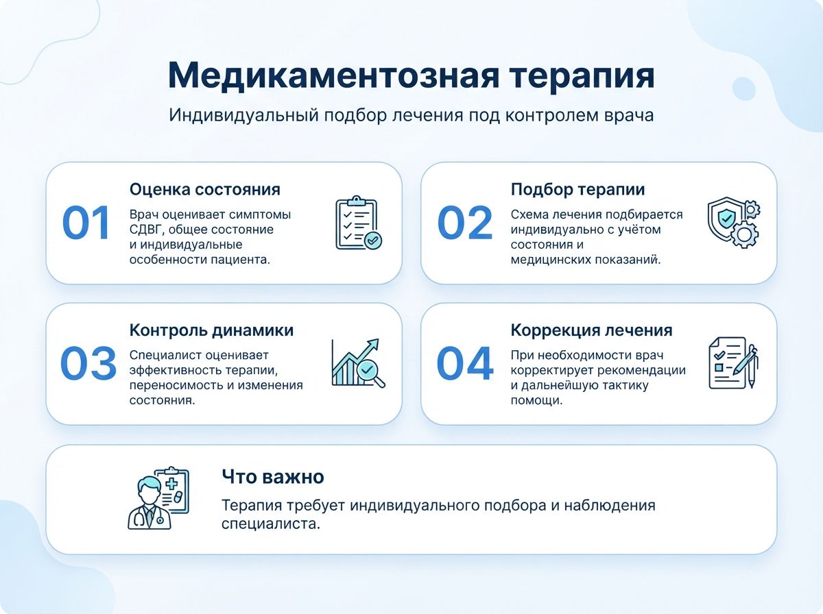 Лечение СДВГ в Канаше у детей и взрослыхинфографика
